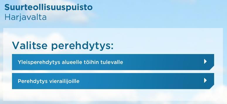 Suurteollisuuspuiston turvallisuuden yleisperehdytyksen käyttöohje Kulkulupaoikeus