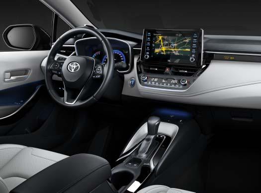 PREMIUM Kaikkien aikojen ylellisin Corolla Tärkeimmät ominaisuudet (Style-varustelun lisäksi/sijaan): 18" kevytmetallivanteet Mukautuva iskunvaimennus (AVS) Toyota Touch 2 with Go -mediakeskus