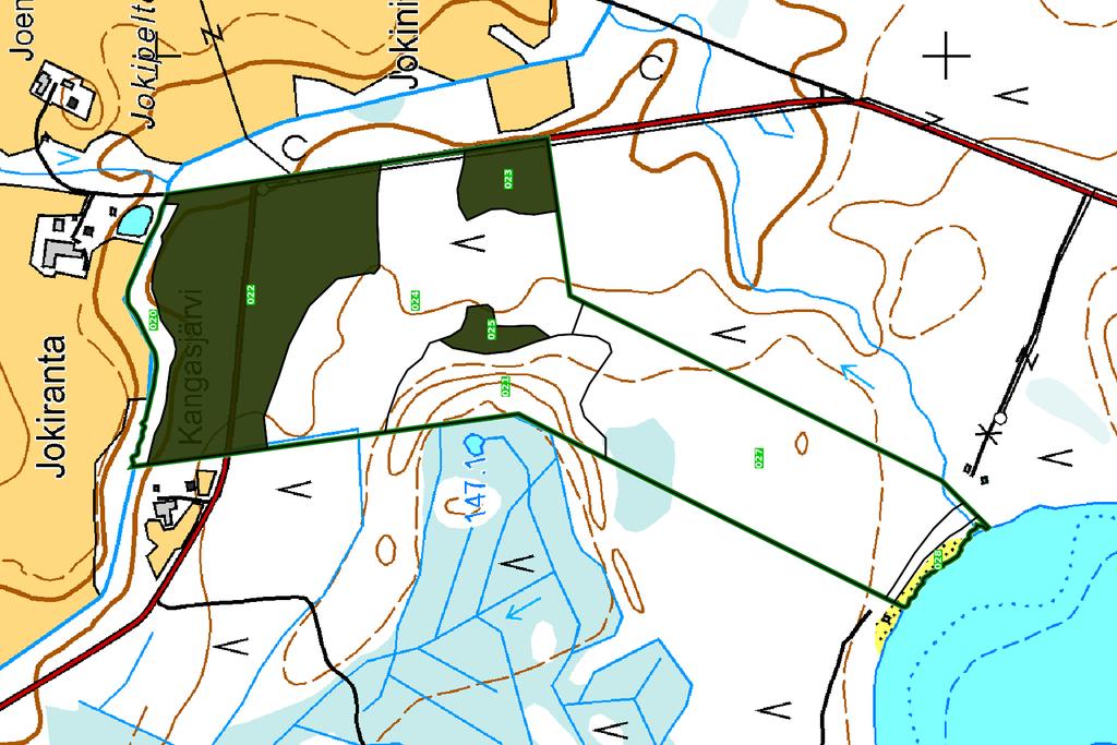 Omistaja: Vihervaara Marja-Kristiina Kunta: SAARIJÄRVI Metsätila: Rantapuisto Kiinteistönumero: 729-407-17-22 Mittakaava: 1:5000 Hakkuut (kiireelliset) Ensiharvennus