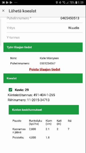 Hakemustiedot -näkymästä. Kuva 14. Tunnistautuminen Kuva 15. Tietojen lähetys Kuva 16.