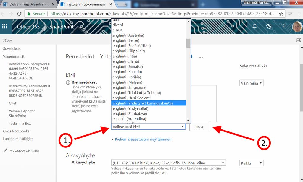 7. You may organize the languages into an order of preference using the