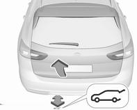 30 Avaimet, ovet ja ikkunat Handsfree-käyttö takapuskurin alla olevalla liiketunnistimella 9 Vaara Älä kosketa mitään auton alla olevia osia handsfree-toiminnon aikana.