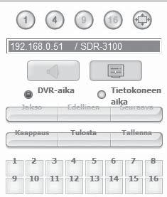 OSD:n aikatietojen näytön asettaminen Valitse <DVR:n aika> tai <Tietokoneen aika> OSD:n aikatietojen näytön asetukseksi. DVR-aika : Perustuu yhdistetyn DVR:n aikaan.