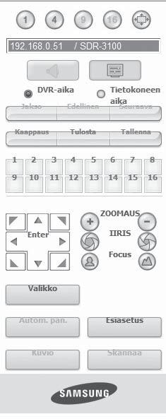 web viewer PTZ-kameran käyttäminen Napsauta suuntapanikkeita kameran ohjaamiseksi.