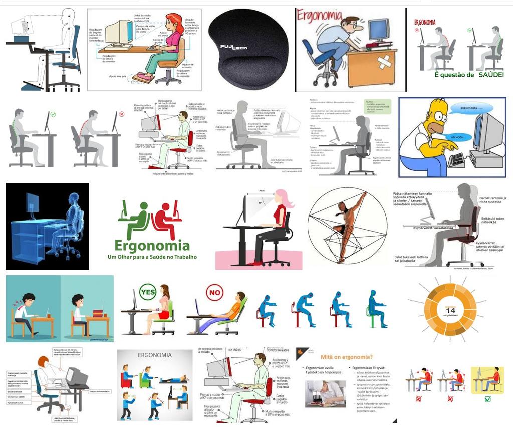 Ergonomia? Google tietää kaiken.