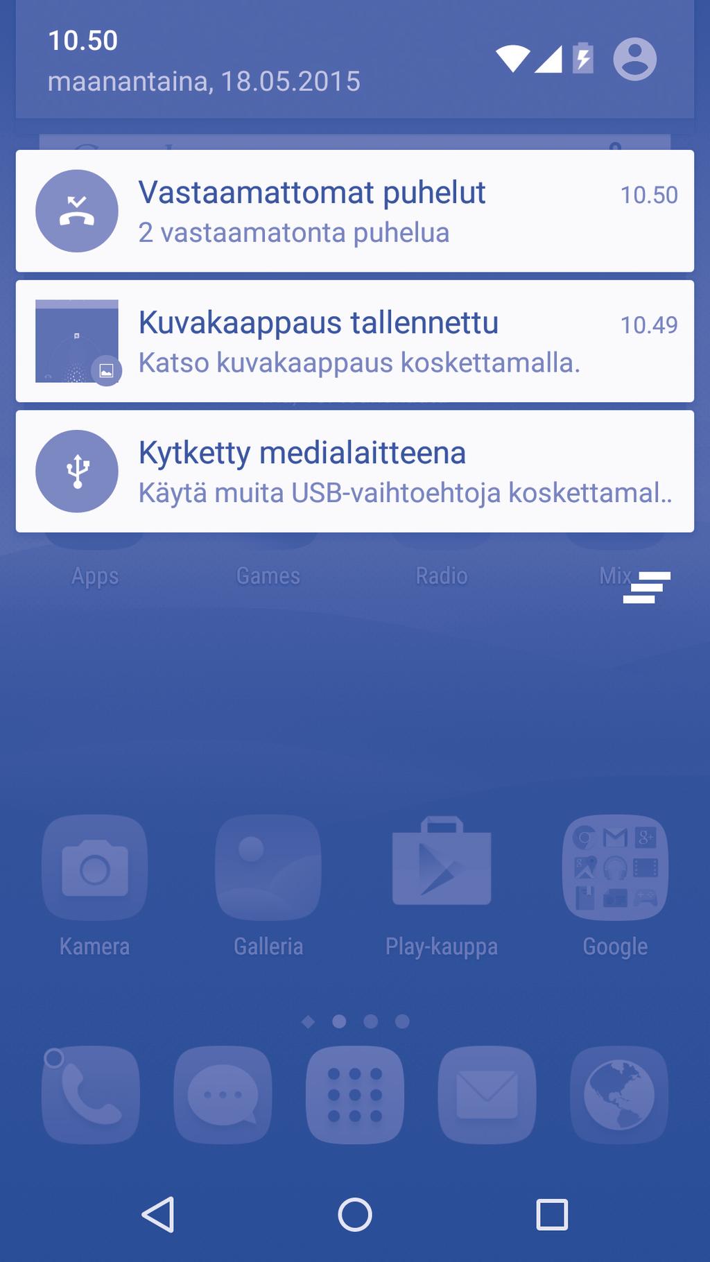 Koskettamalla voit tyhjentää kaikki tapahtumapohjaiset