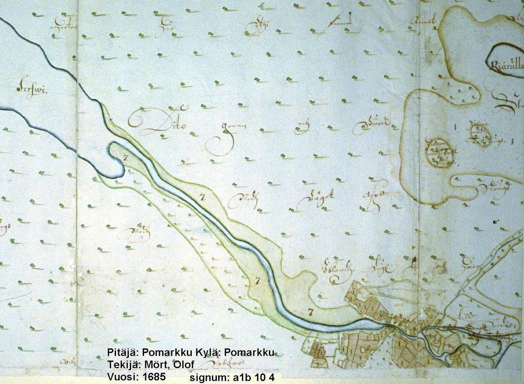 4 Maakirjakartta 1653 Ote maakirjakartasta. Vas.