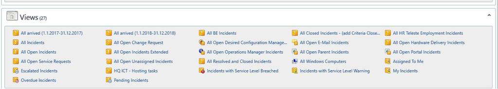 Kuva 1, Incident Management Service Manager 2012 R2 Opinnäytetyössä olevassa palvelinkokonaisuudessa ja Service Managerissa käytetään kahden tickettityypin