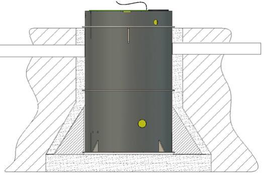 Ohje 6 Fosforinpoisto ja täytemaa Täytemaa Kaivantoa täytettäessä on puhdistamo täytettävä vedellä. Puhdistamon ja putkien ympärille tehdään 100 mm paksu tiivistetty sorakerros (Raekoko alle 16 mm).