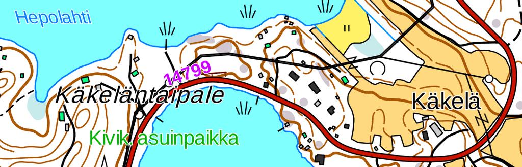 FCG SUUNNITTELU JA TEKNIIKKA OY SUUNNITELMASELOSTUS 11 (37) Kannaksen etelänpuoleisen rannan läheisyydessä kulkee Suur-Saimaantie (maantie nro 14799).