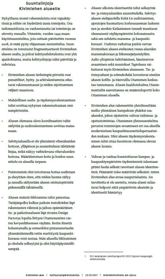 Kulttuuriympäristöselvitys: Kivimiehen alue