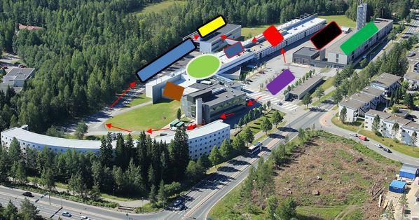 Tapahtuma-alueen kartta - Kampus (Hulkontie 83, 70820