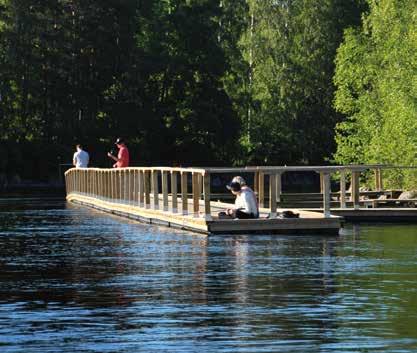 Imatrankosken alapuolinen alue Imatrankosken alapuolella vesialue on ensin jokimainen, mutta muuttuu myöhemmin järvimäiseksi.