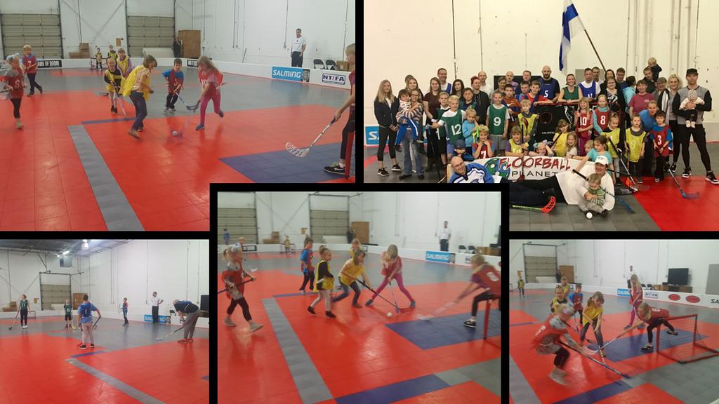 Suomi-koulu saapui melkein 50 hengen joukolla Floorball Planetille pelaamaan salibändyä.