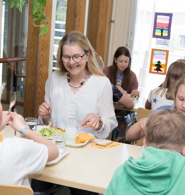 Toimintamalli alakoulujen ruokakasvatukseen Maistuva koulu -mallin mukainen ruokakasvatus toteutuu koko koulun yhteistyöllä eri oppiaineissa,