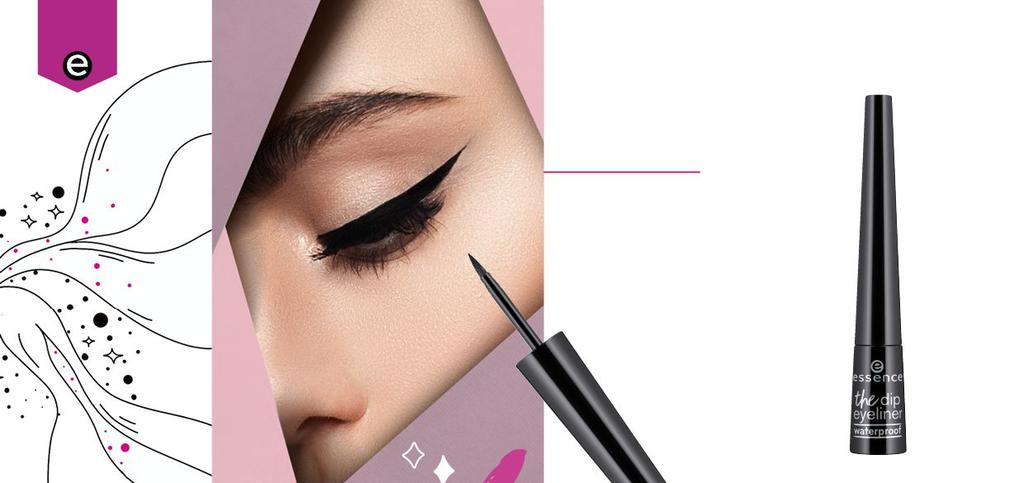 EYELINER the dip eyeliner Kovan kärkensä ansiosta, tämä syvänmusta rajaus on helppo tehdä tarkasti mukaillen silmäluomen muotoa. Soveltuu täydellisesti myös taiteellisiin silmämeikkeihin.