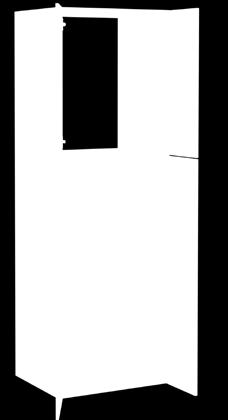 Korkea IV-kaappi pyykkikoreilla, korkeus 212 cm L 70 cm, K