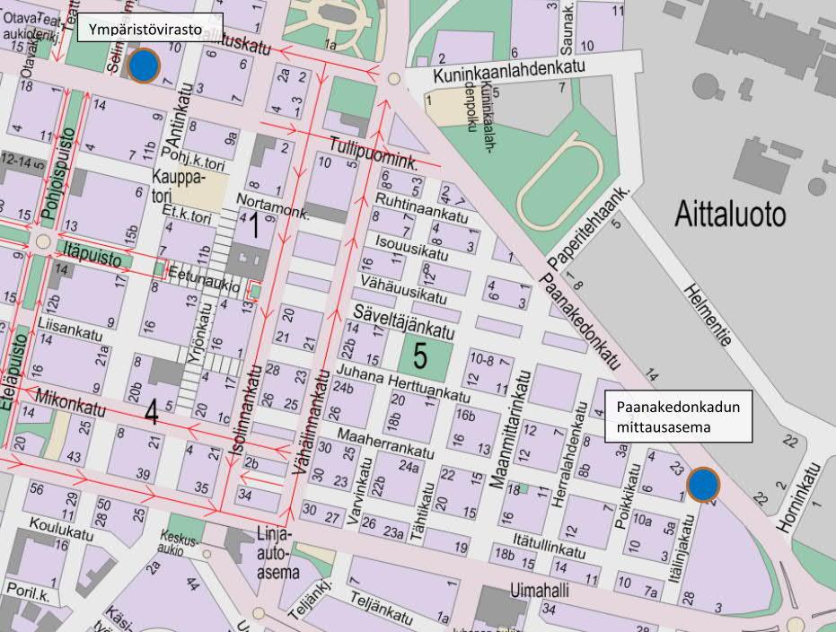 33 7 Porin tulokset Kuva 7. Porin Ympäristöviraston ja Paanakedonkadun mittausaseman sijainnit kartalla. Porin keskustan sääasema sijaitsee ympäristövirastolla. 7.1 Ilmanlaatuindeksi 1, Ilmanlaatuindeksin jakautuminen tunneittain Paanakedonkatu 18 8, 6, 4,,, Erittäin huono Huono Välttävä Tyydyttävä Hyvä Kuvio 19.