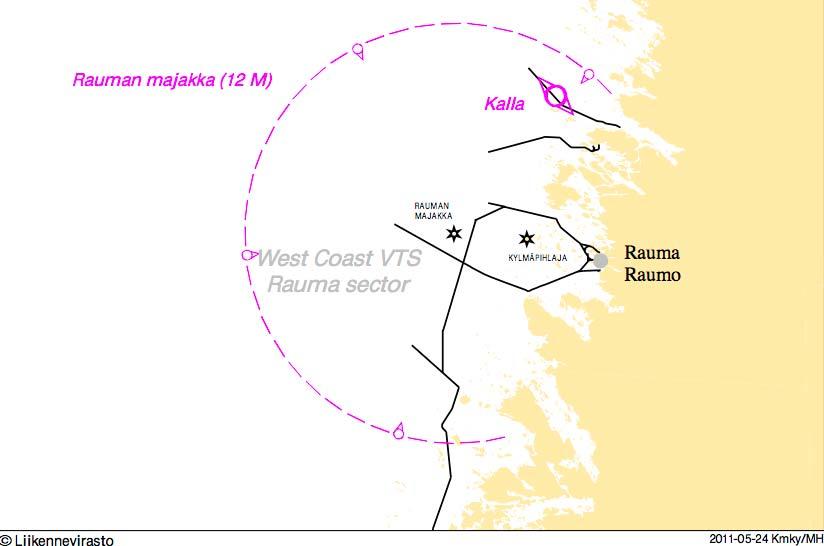 1.3 VTS and control systems Figure 6. Rauma VTS area (Photo: the Finnish Transport Agency) The West Coast VTS area covers the coast of the Sea of Bothnia off the towns of Rauma and Pori.