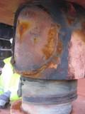 12 Figures 9, 10, 11 and 12. Damages to the rudder (photographed at the repair yard).