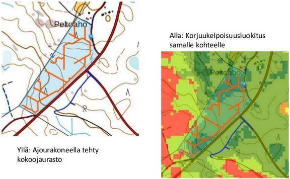 18 2.8 Korjuuolosuhteet Korjuuajankohtaa edeltäneet sääolosuhteet määrittävät paljon leimikon maaperän kantavuutta heikosti vettä läpäisevillä kivennäismaan kohteilla. Metsälehdessä 4.12.