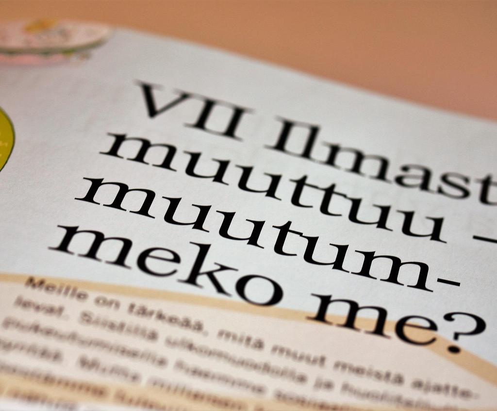 Kuva: Forum 9 Tukeeko oppimateriaali ympäristöopetusta?