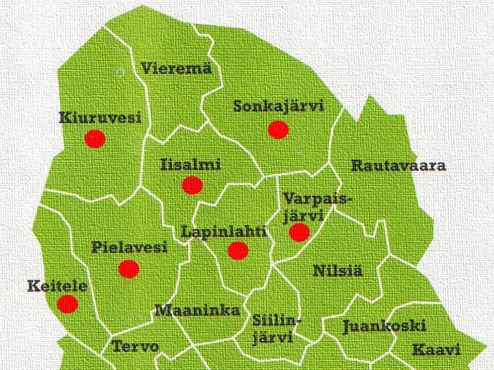 Seurakuntayhtymän alue (Kiuruvesi 7 116 jäsentä) (Vieremä 3 087 jäsentä) Iisalmi 17 102 jäsentä = seurakunnat Ylä-Savon seurakuntayhtymän jäsenseurakuntia 2019 Sonkajärvi 3