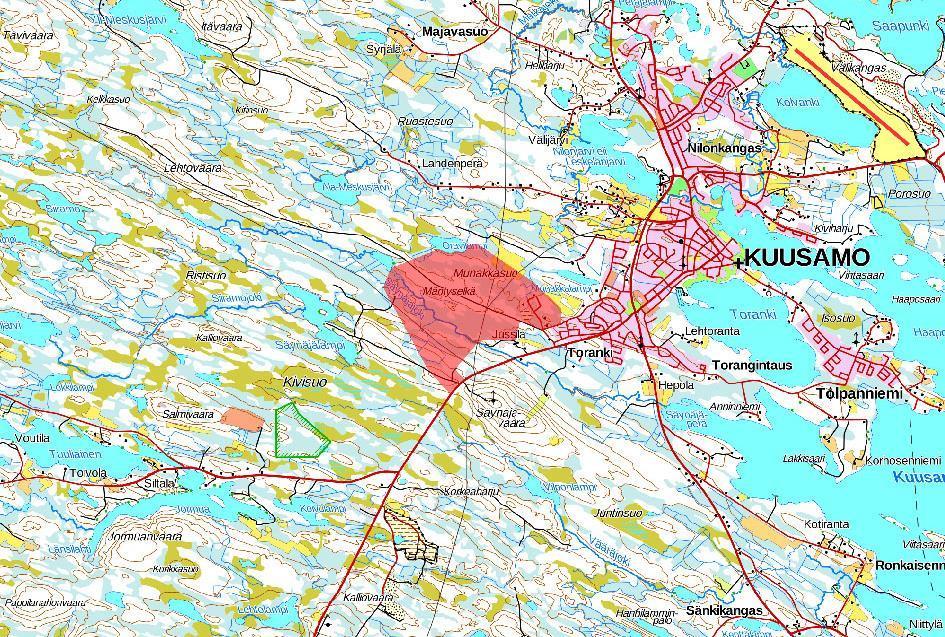 Arkeologinen inventointi 1 KUUSAMO Kohteen laji: Arkeologinen inventointi, tuulivoimapuisto Tutkimuslaitos: Inventoija: FM Kalle Luoto Kenttätyöaika: 7. ja 8.9.