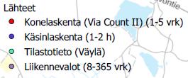 Koskipuhdontiellä olevan 8500 ajon/vrk.