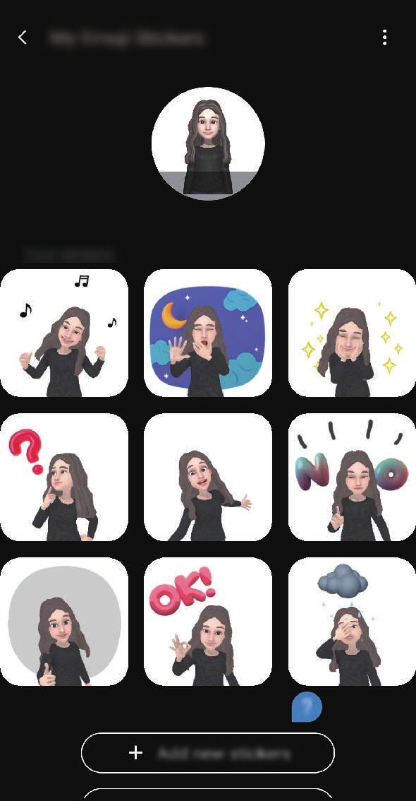 Sovellukset ja ominaisuudet Oma emoji -kuvan muokkaaminen Voit muokata Oma emoji -kuvaa tai muuttaa Oma emoji -alkunäytön taustaa. Napauta Oma emoji -alkunäytössä Muokkaa tai Tausta.