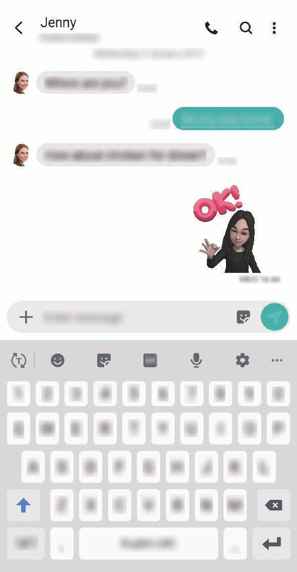 Sovellukset ja ominaisuudet Oma emoji -tarrojen käyttäminen keskusteluissa Voit käyttää Oma emoji