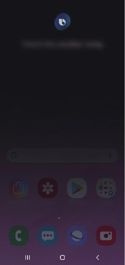 Sovellukset ja ominaisuudet Bixbyn käyttäminen Kun sanot haluamasi sanat Bixbylle, Bixby käynnistää vastaavat toiminnot tai näyttää pyytämäsi tiedot.