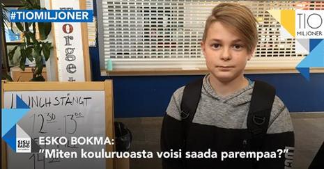 Miten kouluruoasta voi saada parempaa? Kuuntele 13-vuotiaan Esko Bokman ajatuksia kouluruoasta. Kuva: Sveriges Radio https://sverigesradio.se/sida/artikel.aspx?