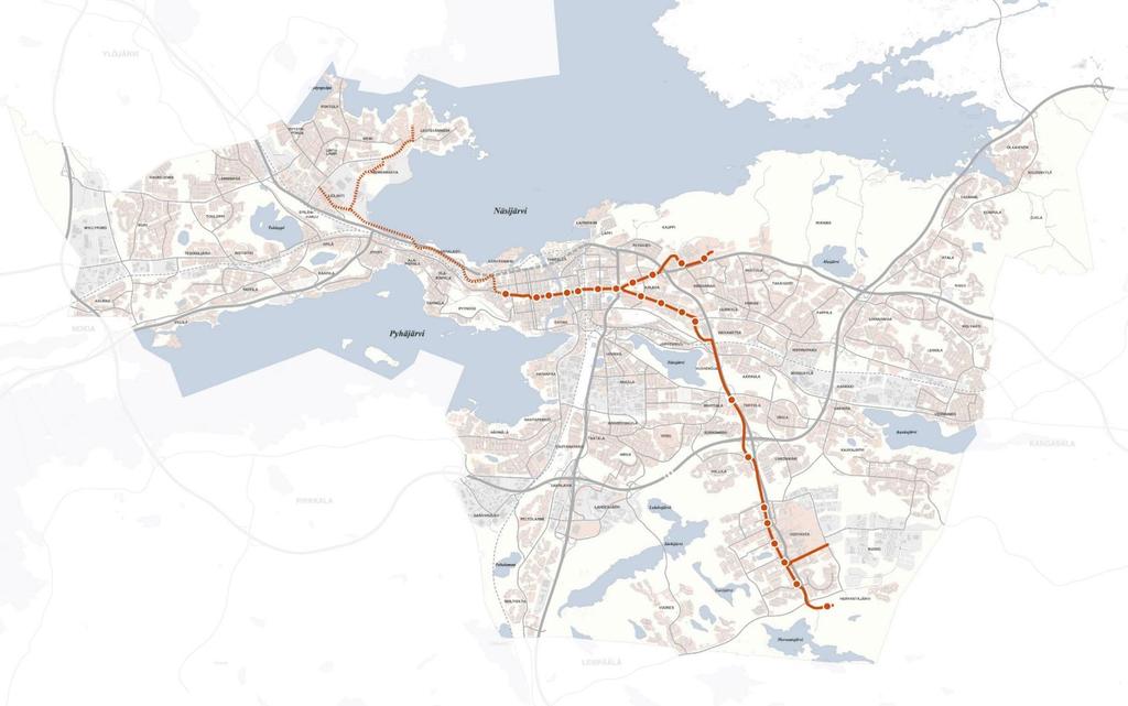 Raitiotie muuttaa pysyvästi keskustan liikennettä Lentävänniemi Osa 2 suunnitteilla Yhden linjan jatkaminen ~7 km ~10 pysäkkiä Rakentamispäätös 2020