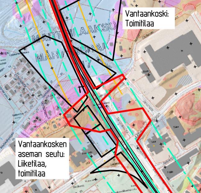 5/9 3. Tulokset 3.1. Runkomelun vaikutusalueet Arviointimenetelmän mukaan runkomelun 35 db vyöhyke ulottuu maaperästä riippuen 6 m. 144 m etäisyydelle lähimmästä raiteesta riippuen kohteen maaperästä.