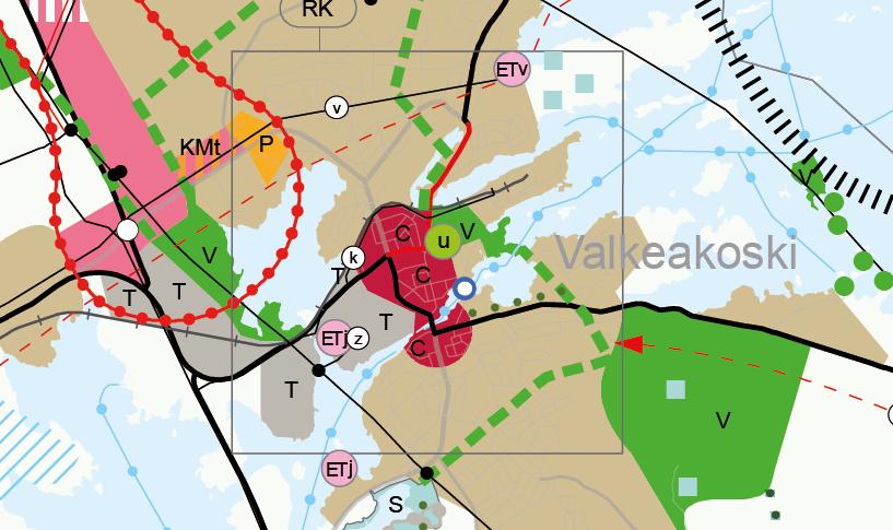 Ote Pirkanmaan maakuntakaavasta 2040 Yleiskaavoitus Alueella ei ole voimassa