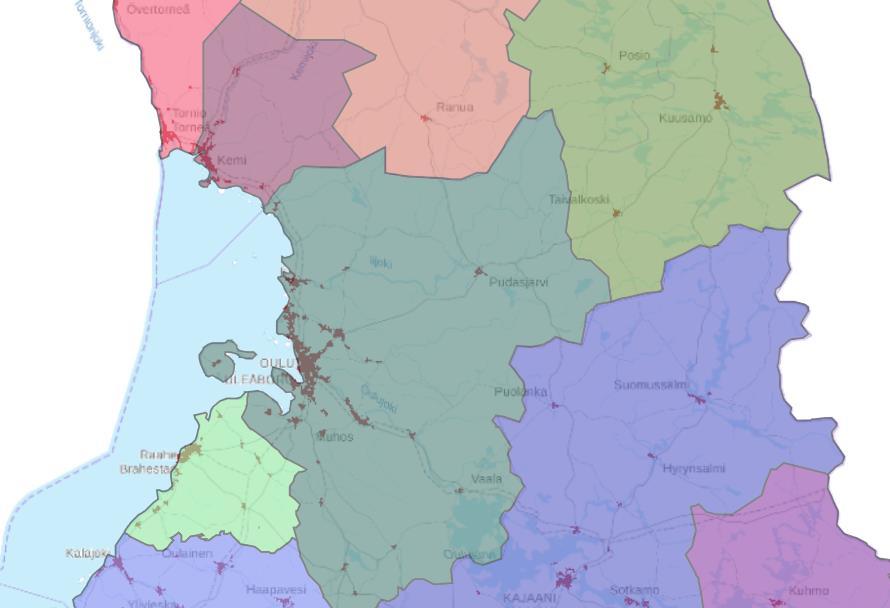 Asiointia on tarkasteltu TNS Gallup Oy:n Suuren Vaikutusaluetutkimuksen aineiston perusteella. Omassa kunnassa tapahtuvan asioinnin osuutta on selvitetty sekä tuoteryhmittäin että kuntatasolla.