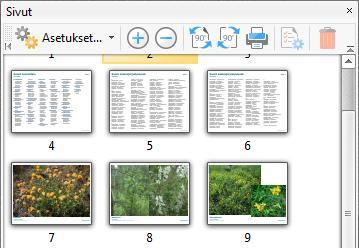 34 PDF-XChange Editor Plus 8.0 Kirjanmerkkien tekstikokoa voit suurentaa ja pienentää napsauttamalla suunnistusruudun painiketta Asetukset... (Options.