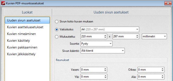 Napsauta painiketta Lisää tiedostoja... (Add Files...) tai Lisää kansio... (Add Folder...), jos uuteen tiedostoon lisätään kaikki samassa kansiossa olevat kuvat.