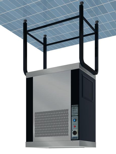 Näin syntynyt kostea läin ilma imetään takaisin kuivauskoneeseen, joka tiivistää kosteuden vedeksi. Energiaa säästäen kuiva ja kuivausprosessissa uudelleen läinnyt ilma puhalletaan takaisin pyykkiin.