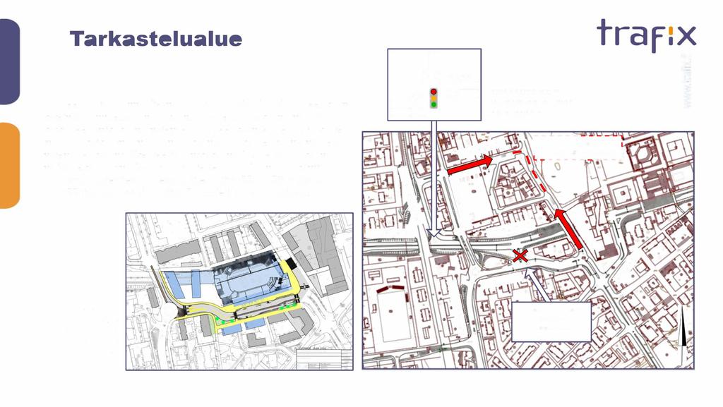 Tarkastelualue Ve 1 Lappeenrantaan suunnitellun monitoimihallin sijainti Lappeenkadun katetulla osuudella