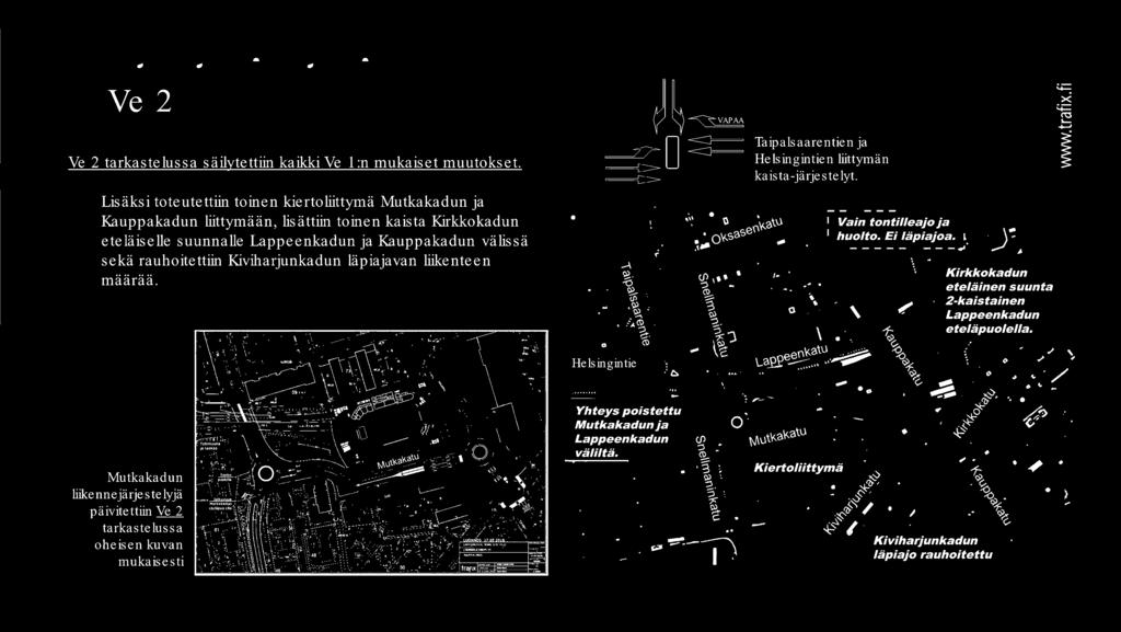 suunnalle Lappeenkadun ja Kauppakadun välissä sekä rauhoitettiin Kiviharjunkadun läpiajavan liikenteen määrää.