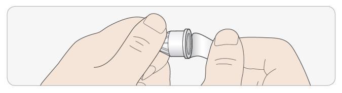 STEG 2: Sätt fast en ny nål Använd alltid en ny nål för varje injektion.