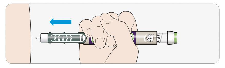 60 enheter har valts 58 enheter har valts Antal insulinenheter i pennan Din penna innehåller totalt 900 enheter insulin. Du kan välja doser från 2 till 160 enheter i dossteg om 2 enheter.