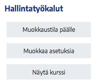 8. Kurssin avaaminen opiskelijoille näkyväksi Moodle-kurssi on oletuksena piilotettu opiskelijoilta.