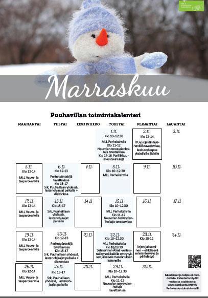 PERHEKESKUKSEN Kohtaamispaikka Puuhavilla Porin Puuvillassa sijaitsevan Porin pohjoisen alueen Sote-keskus Cottonin yhteydessä on alkanut perhekeskustoiminta.