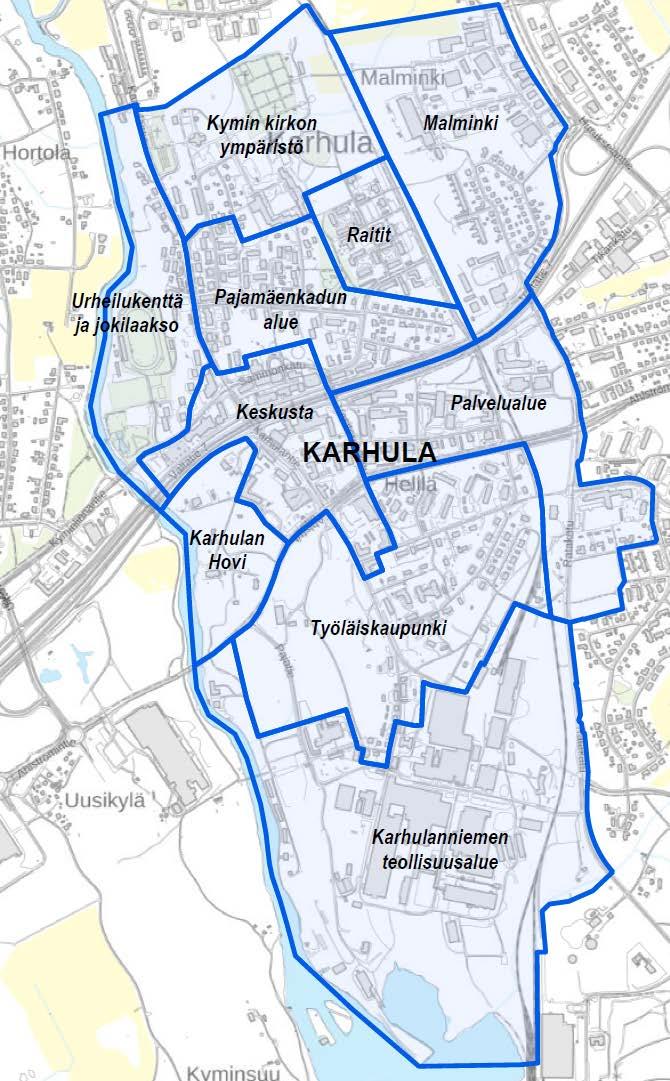 SUUNNITTELUALUE Karhulan keskustan osayleiskaava