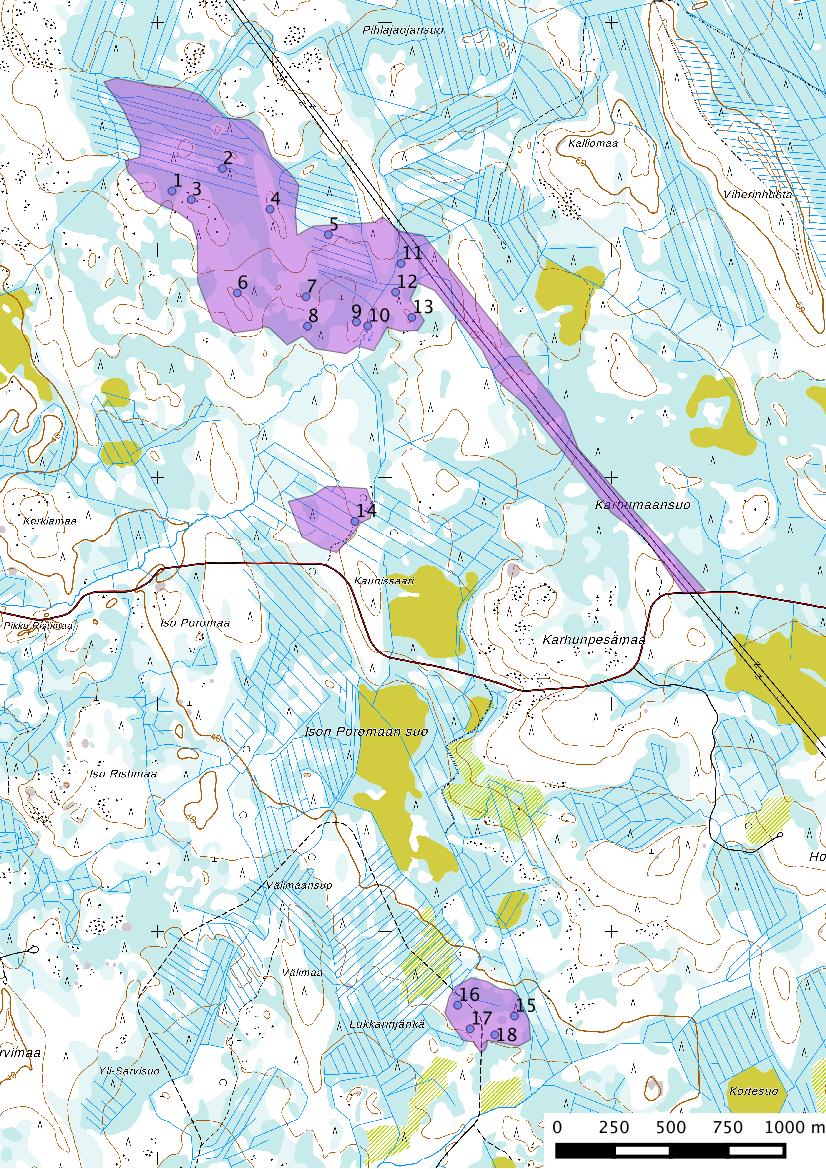 8 3. Maastokuvaukset ja valokuvat Kartta 4.