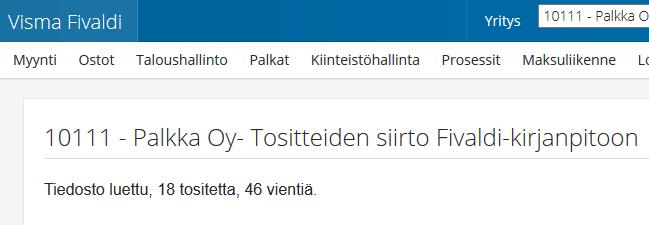 valitsemalla Lähetä ja lue tiedosto.
