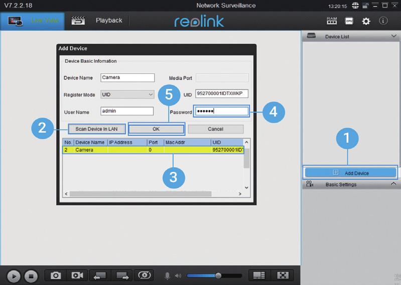 Kameran määritys Reolink-asiakasohjelmistossa (tietokone) Lataa asiakasohjelmisto viralliselta verkkosivultamme: https://reolink.com/software-and-manual ja asenna se. Huom.